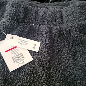 Women plush pant size 1x dark grey